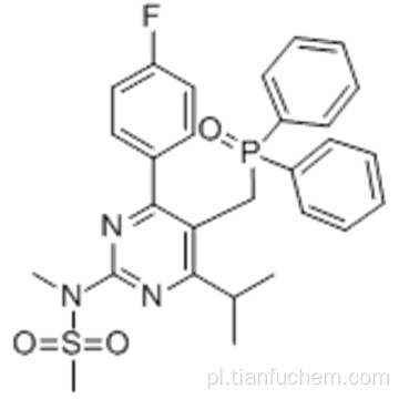 N- [5- (difenylofosfinoilometylo) -4- (4-fluorofenylo) -6-izopropylopirymidyn-2-ylo] -N-metylometanosulfonamid CAS 289042-10-0